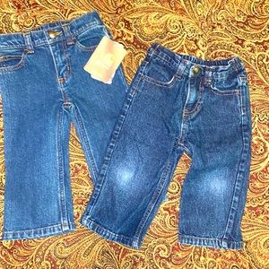 Two pairs of boys jeans 12 & 18 months
